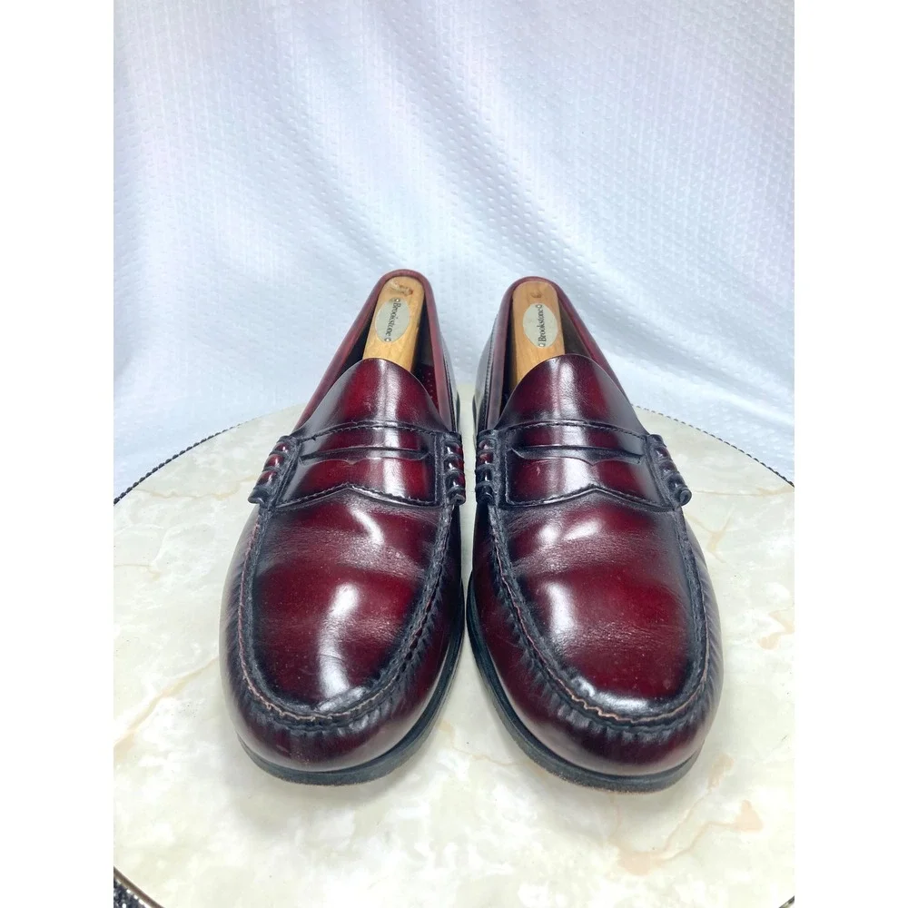 G.H. Bass Weejuns Leather enny Loafers Men Sz 10 Burgundy Academia Dressy Shoes